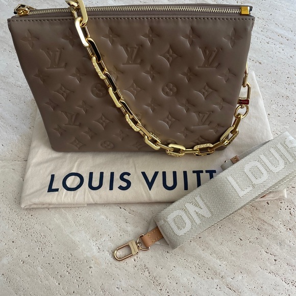 Louis Vuitton Coussin PM Taupe with Gold Chain - Picture 2 of 7